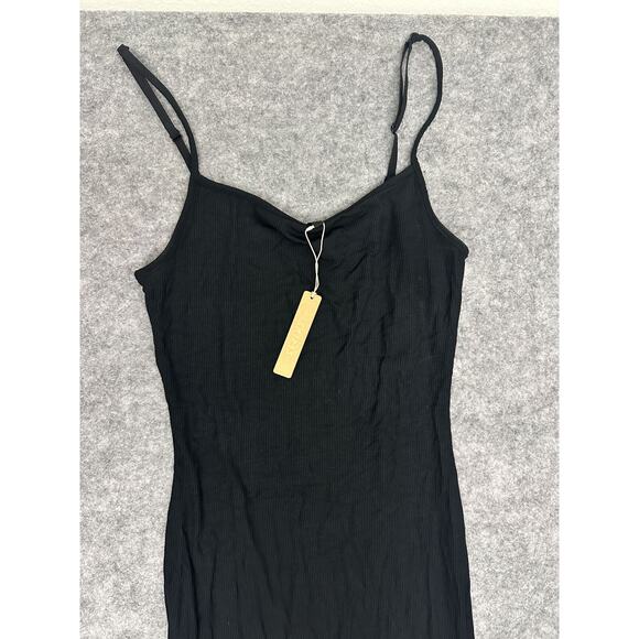 SKIMS Onyx Spaghetti Straps Sleeveless Maxi Dress Size Large New - Picture 2 of 7